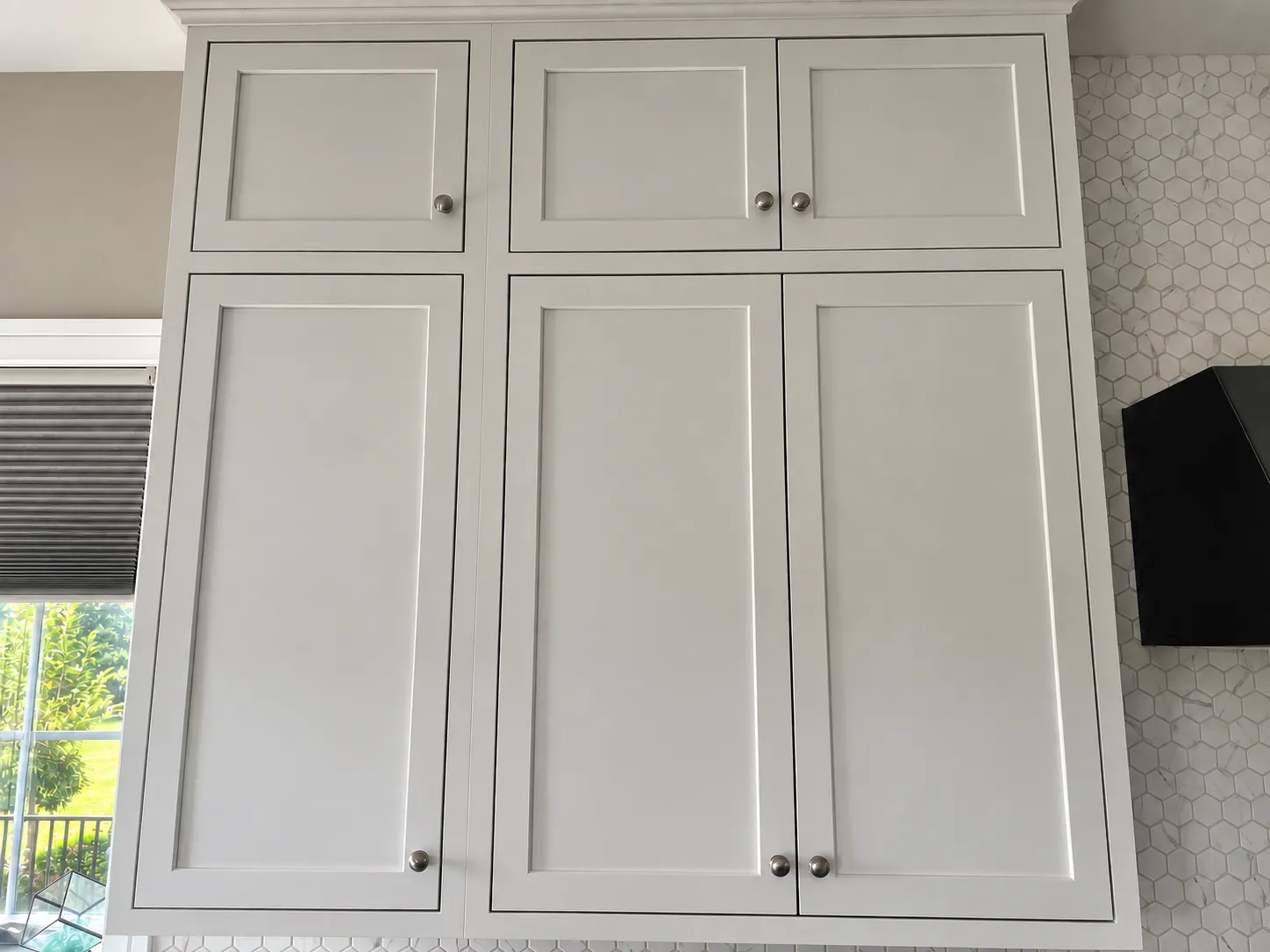 Painted custom upper cabinets